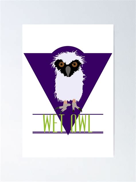 Wet Owl Meme Sticker Design Poster For Sale By Raju Creative Redbubble