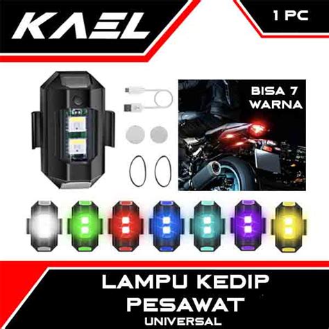 Jual Lampu LED Kedip Pesawat RGB 7 Warna Aircraft Plane Micro USB