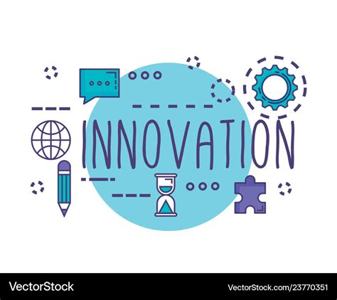 Set Technological Innovation Icons Royalty Free Vector Image