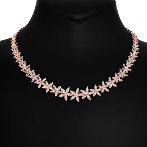 No Reserve Price Carat Pink Diamonds Necklace Rose Gold Catawiki