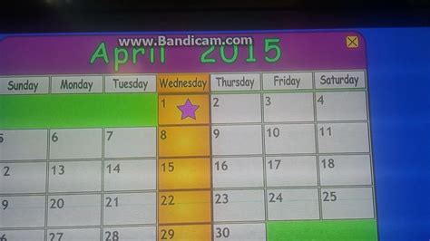 Starfall Calendar Of April 2015 Youtube