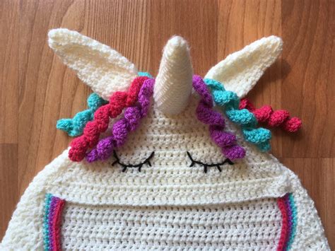 Unicorn Hooded Baby Wrap Blanket Crochet Pattern - Etsy UK