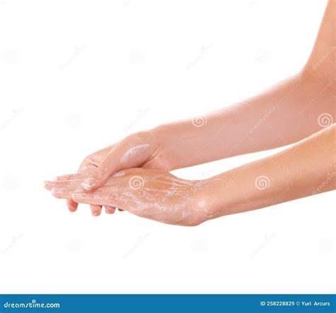 Keeping Clean Is Important To Her A Woman Cleaning Her Hands Stock