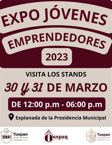 Se invita a la Expo Jóvenes Emprendedores 2023 Tuxpan Veracruz