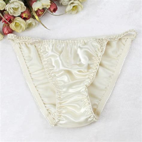 Womens Sexy Low Rise Briefs Lingerie Bikinis Sweet Silk Thongs Panties Underwear EBay