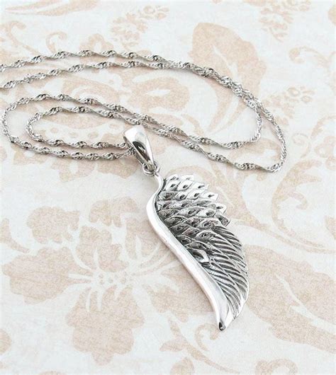 Splendid Angel Wing Necklace In Sterling Silver Free Shipping In Usa Woot And Hammy