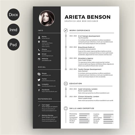 Clean Cv Resume Resume Templates Creative Market