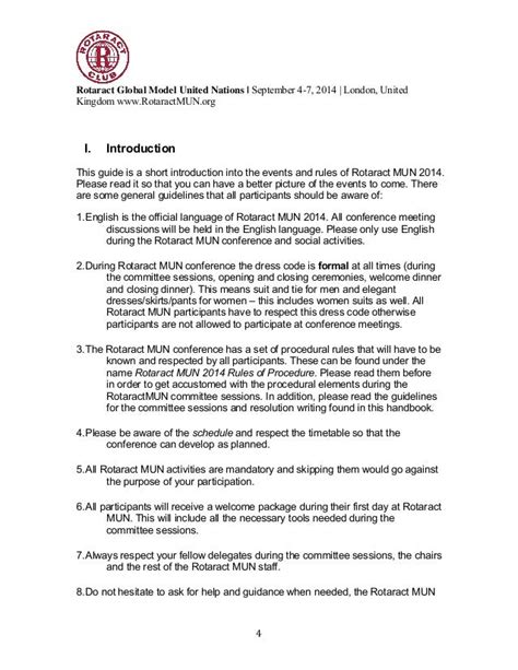 Model Un Resolution Template