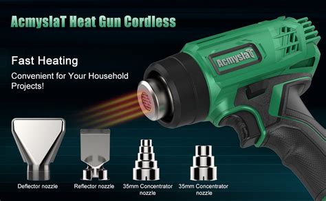 Cordless Heat Gun V Max Lithium Ion Ah Battery Hot Air Gun Fast Heating Portable Heat Gun