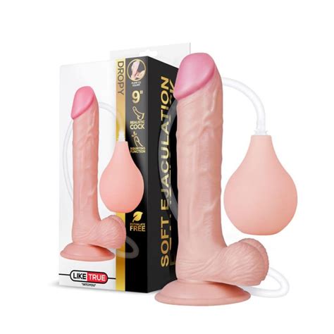 Droopy Dual Layer Ejaculation Dildo 23cm Sinamatic Billigt Diskret
