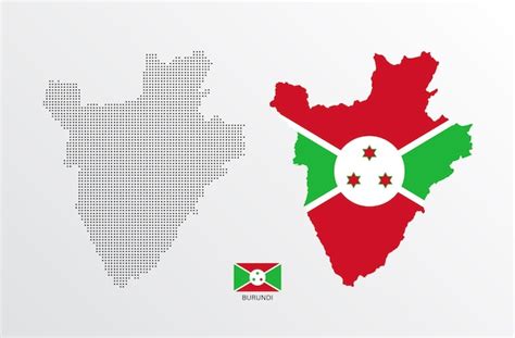 Ilustra O Vetorial Do Mapa Do Burundi Bandeira Vetor Premium