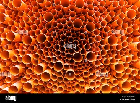 Pvc Pipes Stacked In Construction Site Stock Photo Alamy