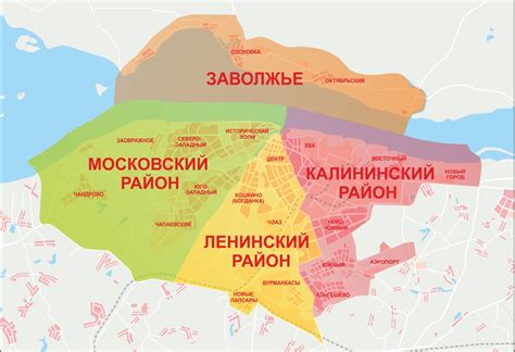 Карта районов чебоксары
