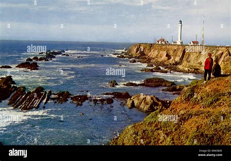 Point Arena Light & Weather Station. 1965 Stock Photo - Alamy