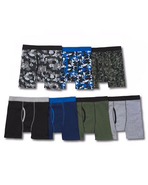 Size Chart for Hanes B75PW7 Boys ComfortSoft Dyed Waistband Boxer Briefs 7-Pack