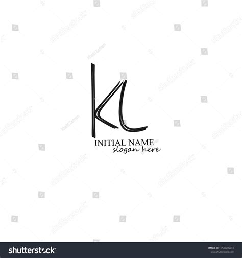 Kl Initial Logo Signature Vector Handwriting Stock Vector Royalty Free