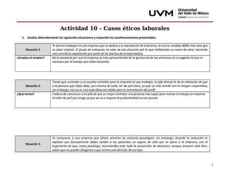 Actividaaaad Actividad Casos Ticos Laborales Analiza