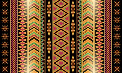 Geometric Striped Pattern Folklore Ornament Tribal Ethnic Vector