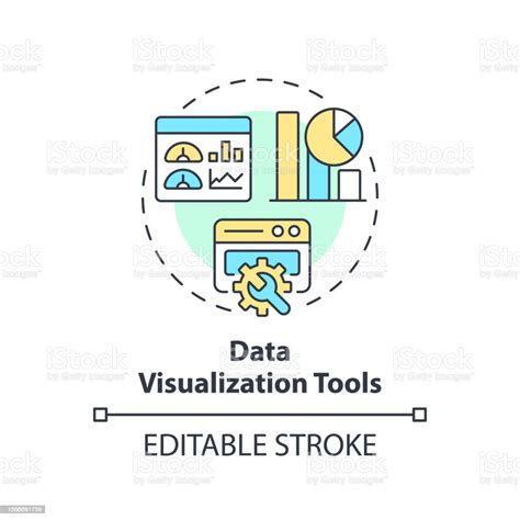 2d Data Visualization Tools Concept Linear Icon Stock Illustration Download Image Now