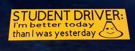 Funny Student Driver Decalstudent Driver Decallearners Etsy