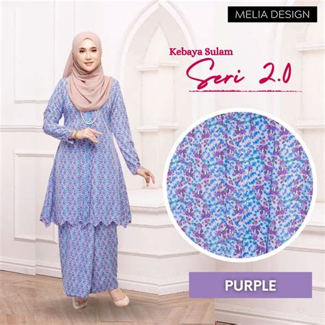 By Melia Design Baju Kebaya Hot Viral Moden Sulam Biku Cotton