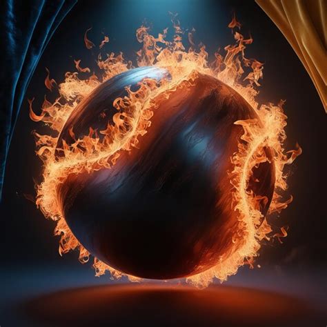 A Stunning 3d Fireball Render Premium Ai Generated Image