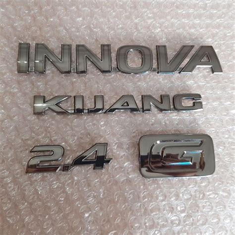 Jual Emblem Tulisan Innova Reborn Innova Kijang Type G Black Chrome