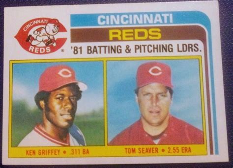 Topps Reds Leaders Checklist Ken Griffey Tom Seaver