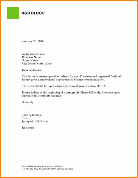 Sample Business Letter Format Spacing Business Letter Format Spacing Examples If You Want To