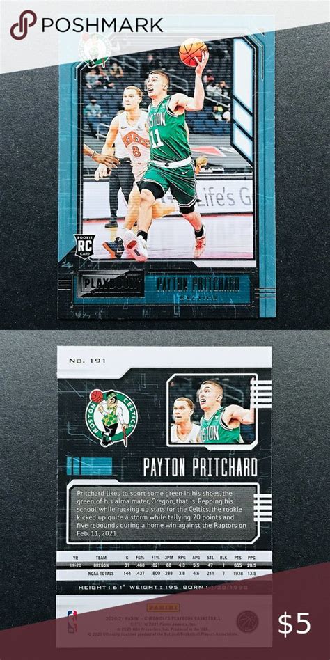 Payton Pritchard RC 2020 21 Panini Chronicles Playbook 191 Ppg