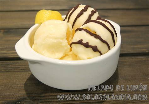 Helado de limón Golosolandia Recetas y vídeos de postres y tartas