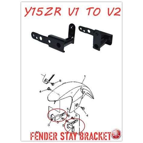 Y Zr Y V Front Fender Bracket Bracket Mudguard Set Yamaha