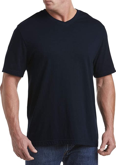 Harbor Bay Wicking Jersey V Neck Tee Men S Big And Tall Navy 4x Large Tall