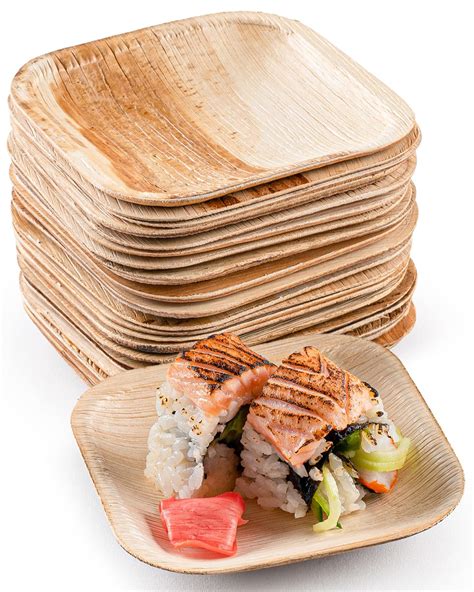 Brheez Bamboo Plates Made From Palm Leaf Party Plates Inch