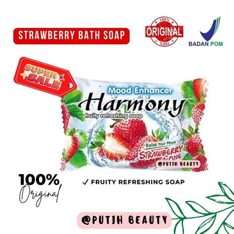 Jual Harmony Sabun Mandi Badan Wangi Buah Stroberi Segar Bikin Mood