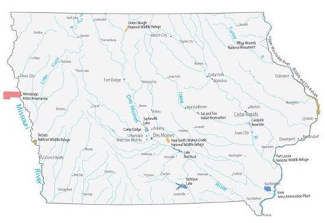 Map Of Iowa Cities And Roads Gis Geography