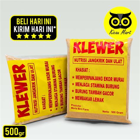 Jual Pakan Klewer 500 Gr Makanan Nutrisi Jangkrik Ulat Berprotein Pakan