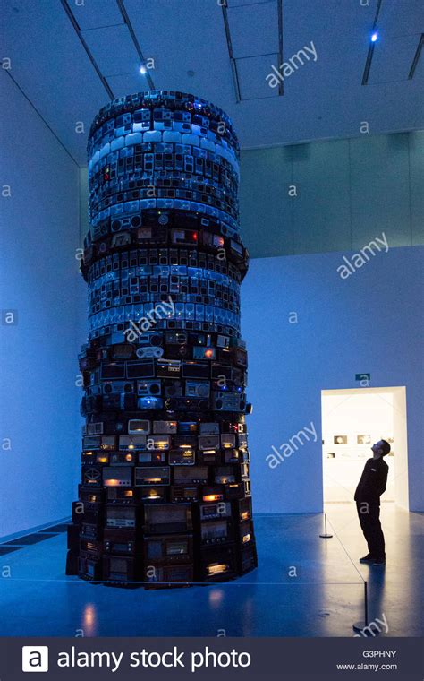 London UK 14 June 2016 A Tate Employee Looks At Babel 2001 By