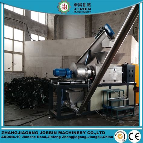 Plastic HDPE LDPE Film Bags Fibers Squeezer Drying Extrusion Machine