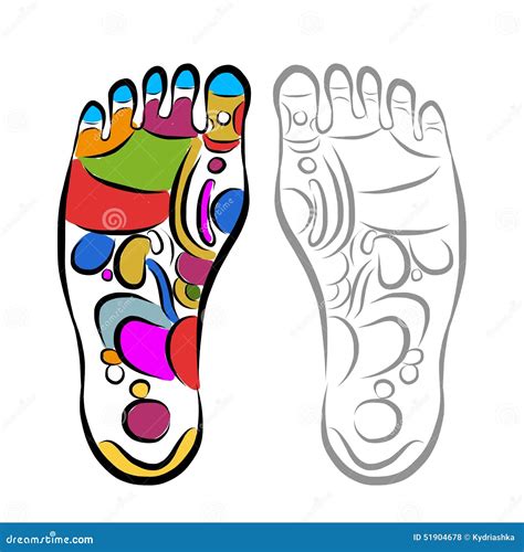 Foot Massage Reflexology Sketch For Your Design Stock Vector