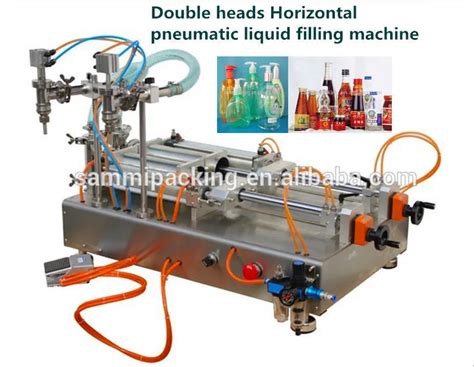 Double Nozzles Pneumatic Liquid Filler Filling Machine For Filling