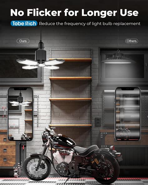 Snapklik Toberich Led Garage Lights Pack Lm Shop Lights