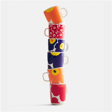 Marimekko Iso Unikko Red White Mug Anniversary Edition Marimekko