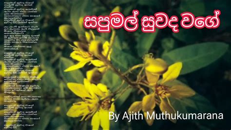 Sapumal Suwada Wage Ajith Muthukumarana සපුමල් සුවඳ වගේ අජිත්