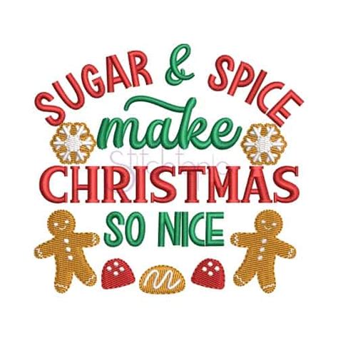 sugar spice  christmas  nice embroidery design stitchtopia