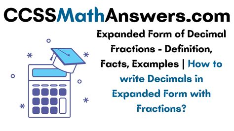 Expanded Form Of Decimal Fractions Definition Facts Examples How To Write Decimals In