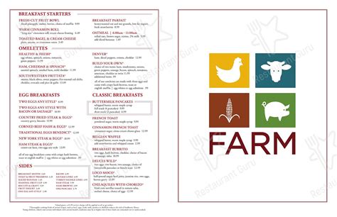 Menu at Farm cafe, North Las Vegas, N Aliante Pkwy