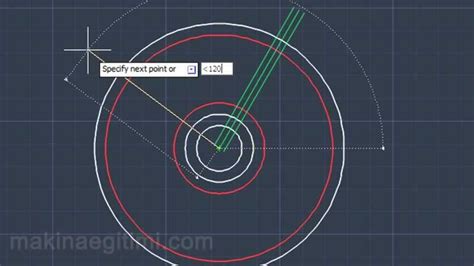 Autocad Çizim çalışması 4 Trim Offset Array Makine Eğitimi