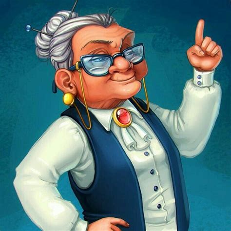 Pin On Mix Old Lady Cartoon People Art Character Design