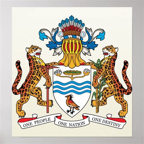 Guyana Coat of Arms detail Poster | Zazzle.com